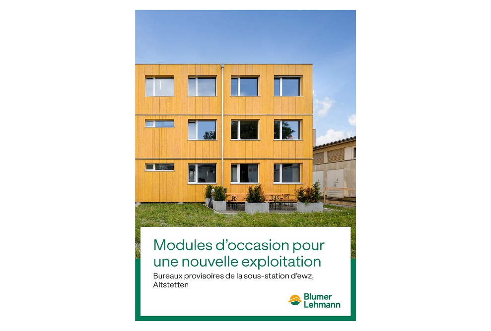 Page de couverture de la brochure pour les modules d'occasion ewz Altstetten en français
